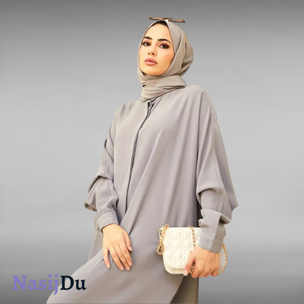 Abaya Élégante à Manches Chauve-Souris