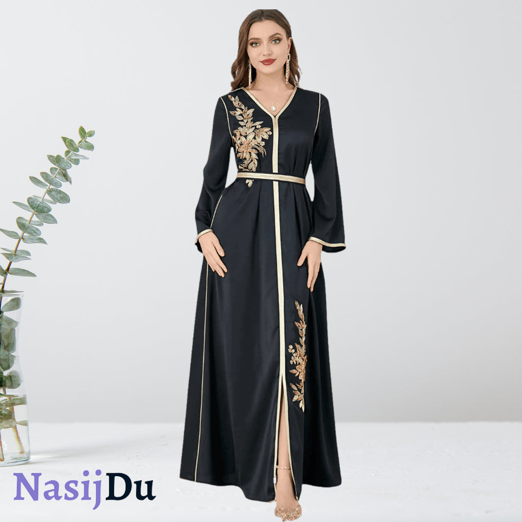 Abaya en Soie Ornée