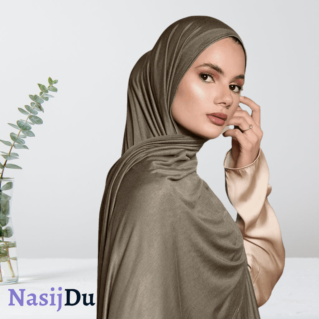 Hijab en jersey de coton extensible