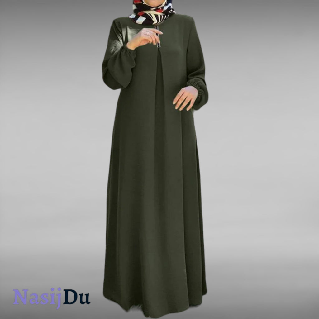 Abaya d'Élégance Vintage d'Hiver